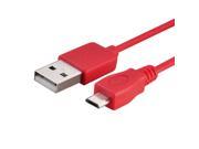 eForCity Micro USB 2 in 1 Cable 10FT Red