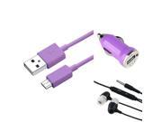 eForCity Car Charger USB Cable Black Headset Compatible with Samsung© Galaxy S4 i9500 S3 i9300 N7100