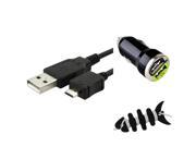 eForCity Car Charger USB Cable Cord Fishbone Wrap Compatible with Samsung© Galaxy S4 i9500 Note 2 N7000 S3 I9300