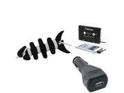 eForCity 2 in 1 Car Cassette Adapter Fishbone Wrap Compatible with Samsung© Galaxy S 3 i9300 S4 i9500