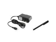 eForCity WALL TRAVEL CHARGER Black Stylus Compatible With Samsung© GALAXY S3 i9300 S4 IV i9500 Note 2
