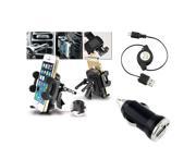 eForCity Air Vent Holder Mount Mini Car Charger Cable USB Compatible with Samsung Galaxy S IV S4 i9500