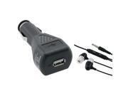 eForCity 2x Charger Adapter Black Headset Compatible with Samsung© Galaxy S3 i9300 i9500 S 4 IV N7100