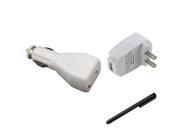 eForCity White AC DC Charger Black Stylus Compatible with Samsung Galaxy S iii i9300 i9500 S4 IV T989