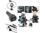 eForCity Holder Mount Black DC Charger Cable Black Headset Compatible with Samsung Galaxy S4 i9500 S3
