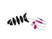 eForCity Pink Earphone Fishbone Wrap Compatible with Samsung© Galaxy S3 i9300 S4 S IV i9500 Note 2