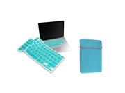 eForCity Blue Laptop Sleeve Pouch Compatible with Apple® MacBook Pro Air 13 inch Tiffany Blue Silicone Keyboard Skin Shield Cover