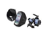 eForCity Black Black Deluxe ArmBand Black Universal Bicycle Phone Holder Bundle for Apple iPhone 5 5S iPod Touch 5th 6th Generation