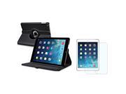eForCity Black 360 Swivel Leather Case Anti Glare LCD Cover Compatible With Apple® iPad Air iPad 5