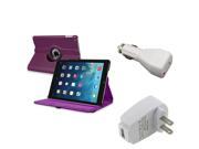 Apple iPad Air Case eForCity Swivel Stand Folio Flip Leather Case Cover Compatible With Apple iPad Air Purple