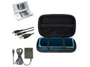 eForCity Black EVA Case Cover USB Cable Grey Travel Charger 2 LCD Protector Compatible With Nintendo DS Lite