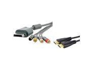 eForCity S Video Composite 3 RCA Adapter Cable Cord 10ft 10 Hdmi Cable Compatible With Xbox 360 HDTV