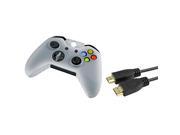 eForCity White Controller silicone Case with FREE 15FT Black High Speed HDMI Cable with Ethernet M M Compatible with Xbox One