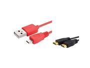 eForCity 6FT High Speed HDMI Cable with Ethernet M M with FREE 6FT Red Micro USB 2 in 1 Cable Compatible with Xbox One