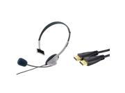 eForCity 10Ft HDMI AV Cable HDTV Slim Headset Microphone Compatible With Xbox360 Xbox 360