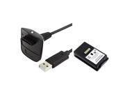 eForCity 3600mAh Battery Pack USB Charging Cable For Xbox 360 Wireless Controller