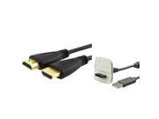 eForCity 15 Ft HDMI Cable M M Gold 1080P USB Charging Cable compatible with Xbox 360