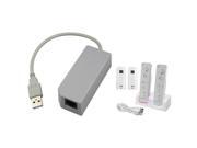 USB 10 100Mbps Ethernet Network Adapter Dual Charging Station w 2 Rechargeable Battery LED light for Nintendo Wii