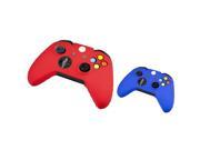 eForCity 2 packs of Silicone Skin Cases Red Blue Compatible with Microsoft Xbox One Controller