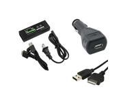 For Sony PSPGo AC Home Power DC Car Charger USB Data Sync Charging Cable Cord