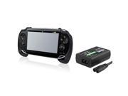 Black Hard plastic rubber coating Hand Grip AC Adapter for Sony PlayStation Vita