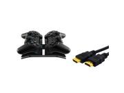 eForCity Controller Charger Dock Station HMDI Cable For Sony PS3