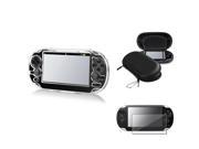 eForCity Reusable Screen Protector Black Eva Case Clear Snap on Crystal Case Bundle Compatible With Sony Playstation Vita