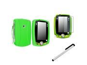 eForCity Silver Touch Screen Stylus Green Silicone Skin Case Anti Glare Screen Protector Compatible With Leapfrog LeapPad 2