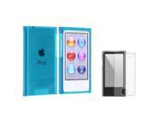 eForCity Clear Blue Slim Snap on Case Cover Colorful Diamond Screen Protector compatible with Apple® iPod nano 7th Generation