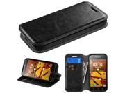eForCity Black Folio Wallet Leather Case Cover for KYOCERA C6730 Hydro Icon C6530 Hydro Life