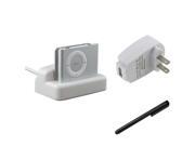 eForCity Sync Charging Cradle AC Charger Adapter Stylus Pen For Apple iPod Shuffle 2 2nd Gen
