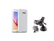 eForCity White Jelly Ultra Sim TPU Soft Case Universal Phone Holder Mount For Samsung Galaxy S6 SM G920