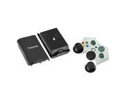 eForCity Controller Thumb 2 x Joysticks 1 x D Pad with Black Wireless Controller Battery Pack Shell Compatible with Microsoft Xbox 360 Xbox 360 Slim
