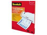 Scotch Letter size thermal laminating pouches 3 mil 11 1 2 x 9 100 per pack