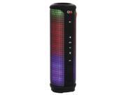 QFX BT 300 Sound Burst Pro Portable Speaker With Bluetooth LED Lights Mic Black