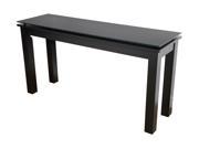 Plateau SL THS 54 x 16 Console Table with Black Glass Black Satin