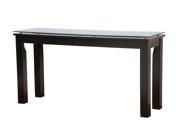 Plateau SL THS 54 x 16 Console Table with Clear Glass Black Satin