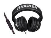 Kicker HP402MB Cush Talk Over Ear Headphones with In Line Mic Controls Black