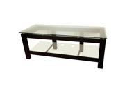 Plateau SL 2V 50 B 50 Television Stand with Clear Glass Black Satin
