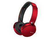 Sony MDR XB650BT Bluetooth Over Ear Headphones with Mic Red