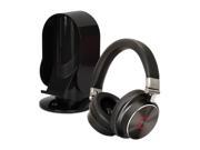 Cleer Audio NC Hybrid Quality Noise Canceling Over Ear Headphones with Heads Up Base Stand Black
