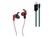 JBL Reflect Aware In Ear Sports Headphones with Noise Cancellation and Adaptive Noise Red and Pipeline Photon Lighted