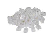 RJ12 6P6C Crimp Plug for Flat Cable 50 Pcs Per Bag