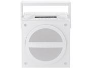 IHOME iBT4WC Rechargeable Bluetooth R Boom Box with NFC FM Radio White
