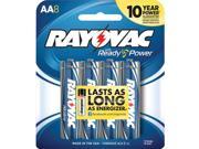 RAYOVAC 815 8CTF2 Alkaline PDQ Tray of Carded AA Batteries 8 pk