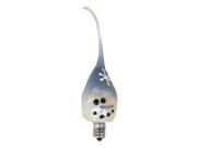 Vickie Jean s Creations 0141205 Glitzy Silver Snowman Candelabra Screw Base Light Bulb