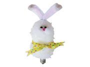 Vickie Jean s Creations 014040815 White Bunny Stacker Furry Friend Candelabra Screw Base Light Bulb