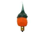 Vickie Jean s Creations 0141001 Green Tipped Orange Bulb Candelabra Screw Base Light Bulb