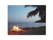 Kennedy s Country Collection 71918 24 x 18 x 1 Beach Campfire Battery Operated LED Lighted Canvas Batteries Not Included