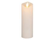 Gerson 42539 2 x 6 Ivory Vanilla Scent Wavy Edge Motion Flame LED Wax Candle Light with Timer